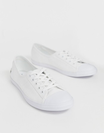 Lacoste Ziane Canvas Plimsoll Bijele - Ženske Tenisice | 67930RGKP